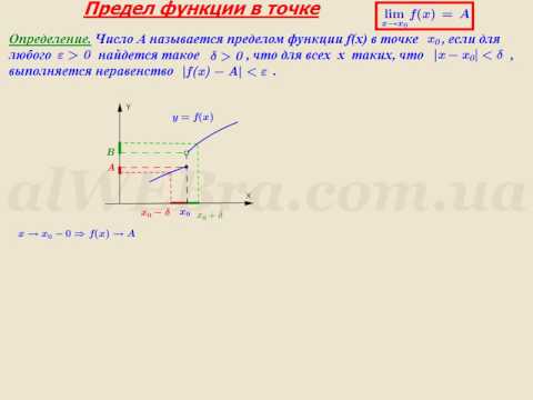 Предел функции в точке и на бесконечности видеоурок