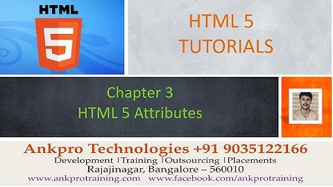 HTML 5 - Chapter 3 - HTML 5 Attributes
