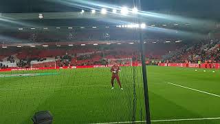 liverpool vs arsenal pre match warm up