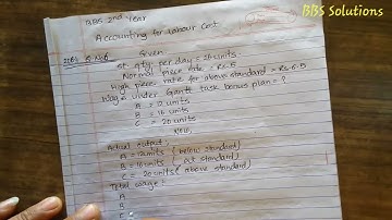 Gantt Task Bonus Plan//Accounting for Labor Cost//BBS 2nd Year//2064 Qn.No.6 Exam Question Solution