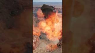 💥 Tow Truck Falls Off a Cliff and EXPLODES! #shorts #beamngdrive #crashdrive #beamng #beamngcrashes