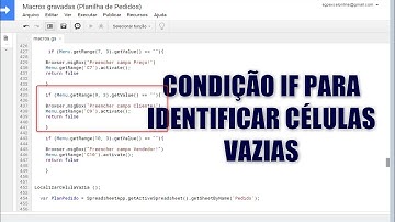 Planilhas Google - Macro para Bloquear Células Vazias - Aula 20