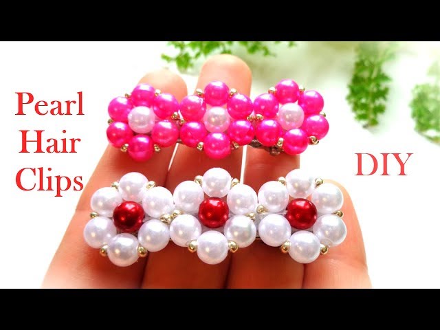 How to Make Hair Clips Using Pearls| Hair Accessories Making  display picture 1