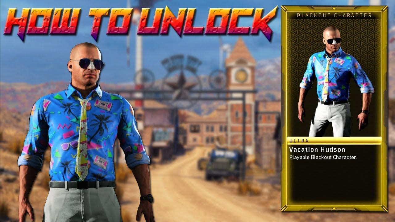 HOW TO UNLOCK "VACATION HUDSON" IN BLACKOUT! VACATION HUDSON REVIEW - COD BLACKOUT