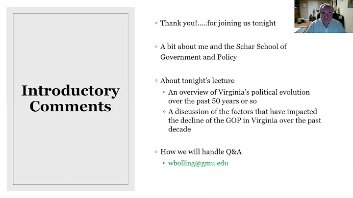 A Discussion of Contemporary Virginia Politics: Th...