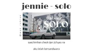 Jennie - SOLO ( LYRICS SUB INDO COVER ) Romanization   Indo translate