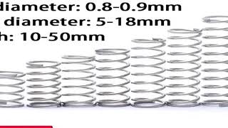 Celebrity 304 Stainless Steel Compression Spring Return Spring Steel Wire Diameter 0.8~0.9mm Outside Diameter Wealth