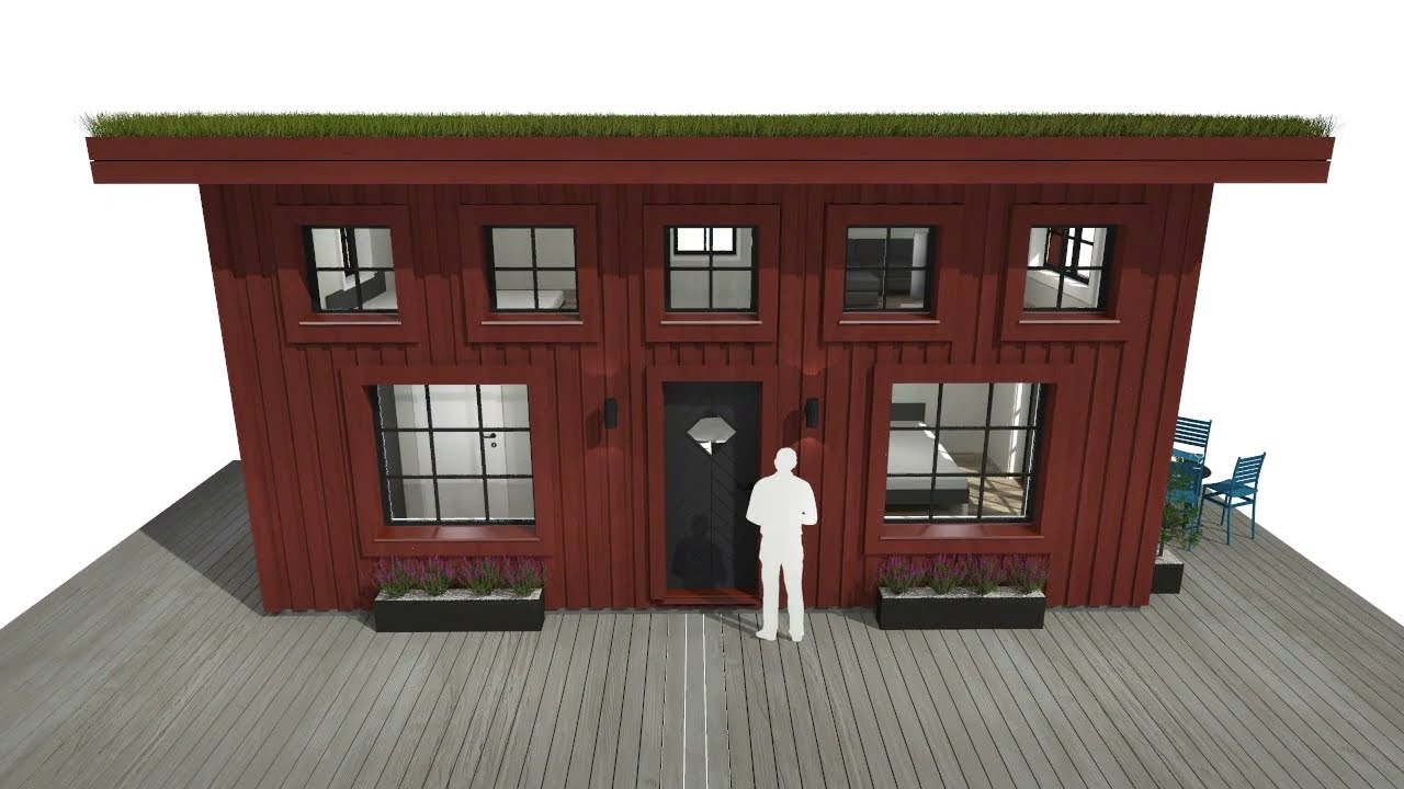 Attefallshus Nora. Attefallshus 30kvm med loft