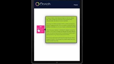 Popup Widget demo on iPad