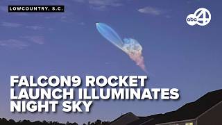 SpaceX Falcon 9 rocket launch lights up Lowcountry sky