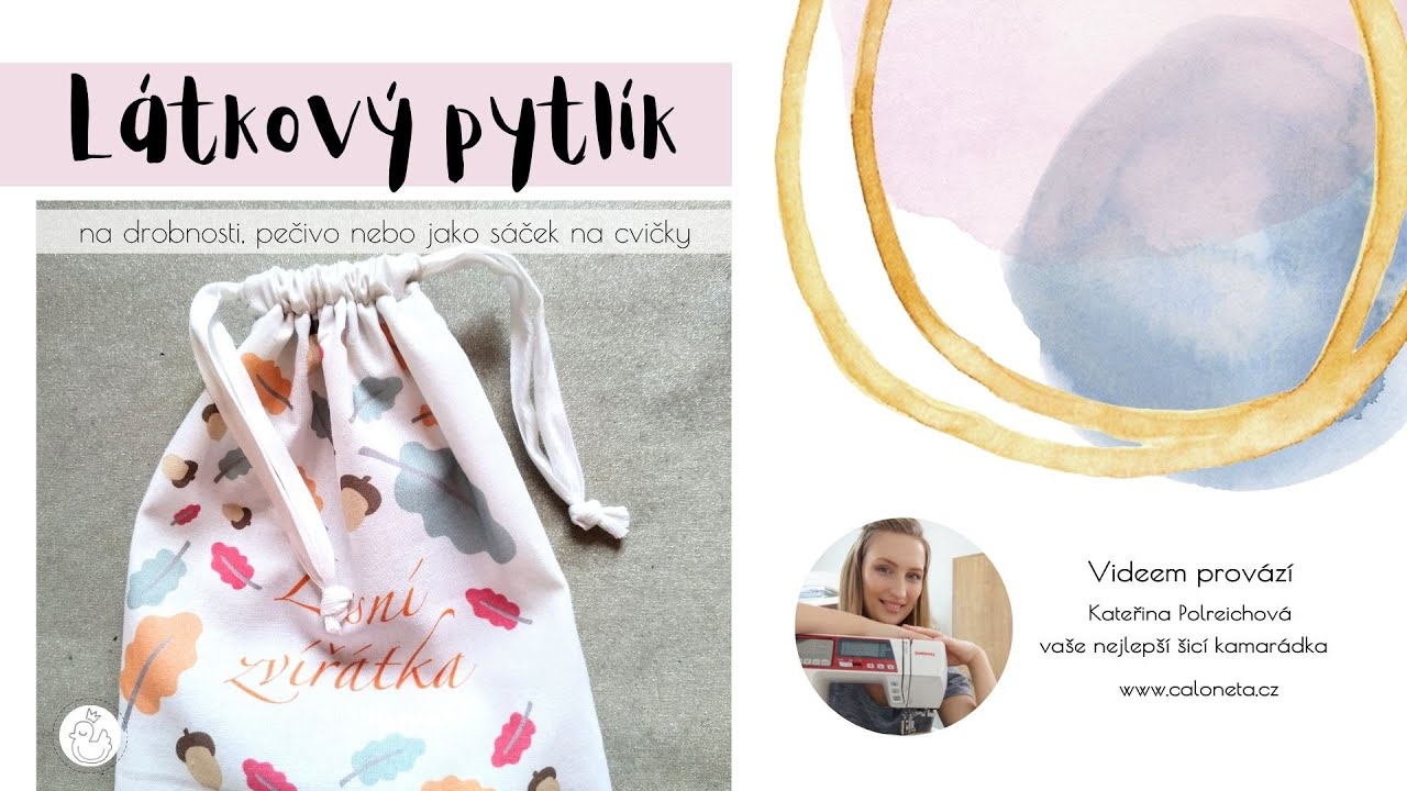 Jak ušít látkový pytlík na pečivo nebo cvičky | How to sew fabric sachet