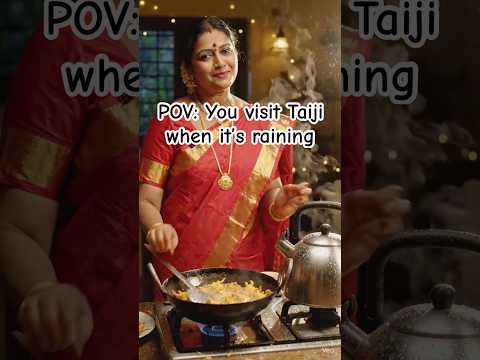 Baarish mein Taiji k ghar pe Chai, Pakore aur Pyaar #chai #taiji #pakora #cuttingchai #monsoon #rain