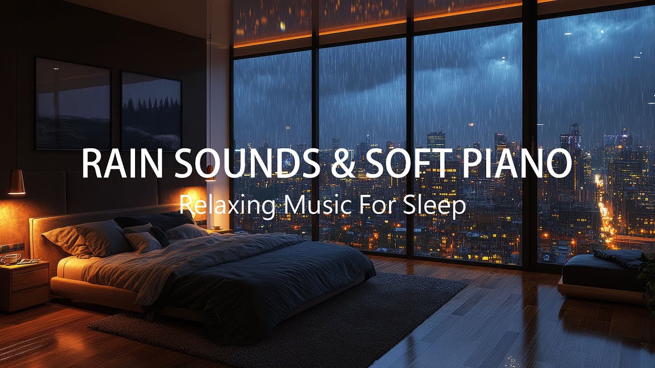 Picture of Rainy Night in a Luxury Apartment | Soft Piano & Rain Sounds for Deep ...