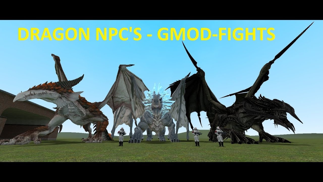 New Dragon Npc S Gmod Fights Vindictus Youtube - garrys mod roblox npc