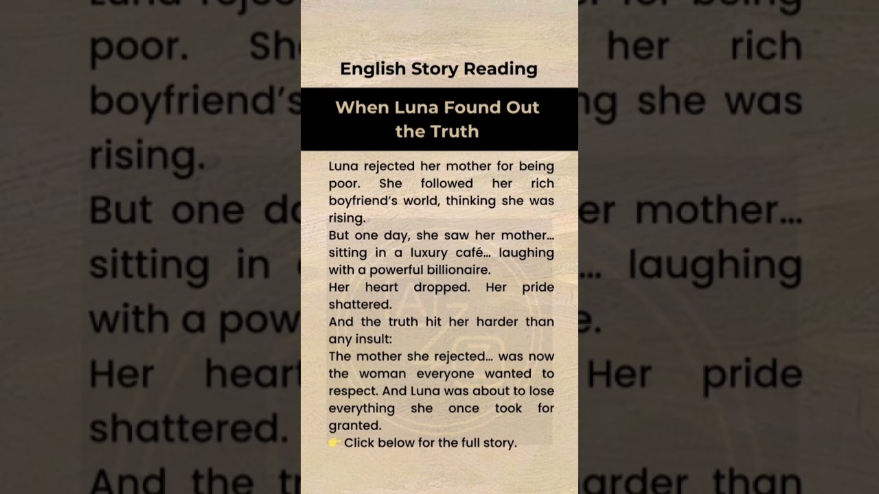English Story 📖 When Luna Found Out the Truth 
