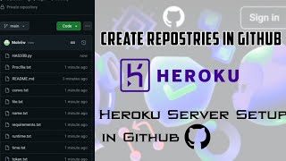How To Create Repository on github | Heroku Settings On github 🔥