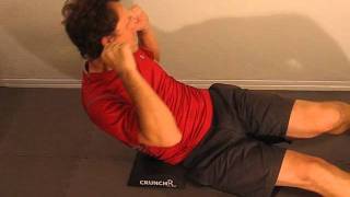 Building six-pack abs. Part 5. Oblique abs workout routine. Upper body twist. crunchR