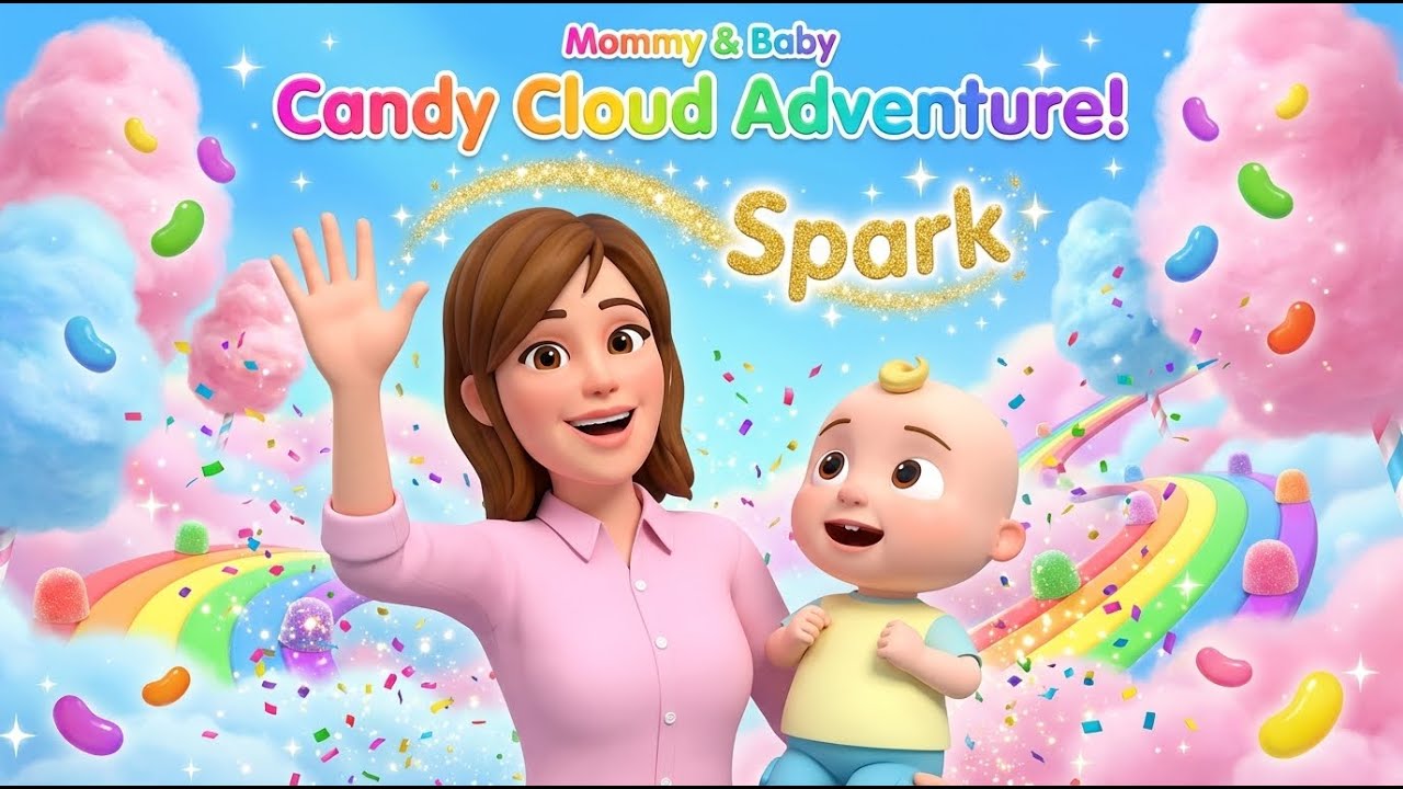 Mommy & Baby Candy Cloud Adventure | Musical 3D Cartoon for Kids | Fun Dance & Songs