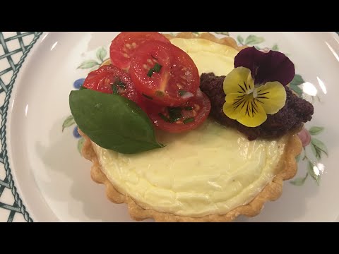 Goat Cheese Tart with Tomato Salad and Olive Tapenade