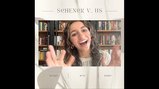 SCHENCK V. US! REQUIRED AP GOV CASE!