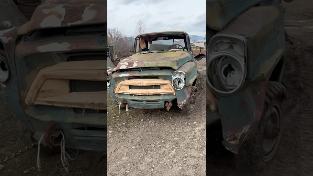 Moving the old truck out of our junkyard 15 years later, lol #Trucks #Car #Junkyard #Update ￼