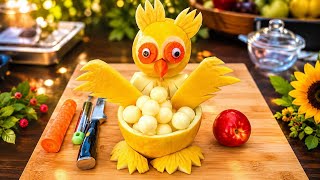 Easy Fruit Carving: How to Make This Cute Owl Fruit Bowl! 