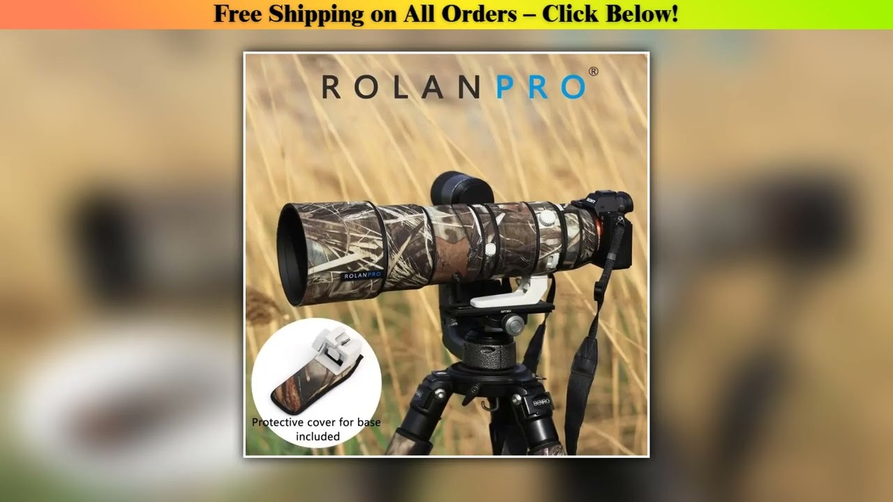 ROLANPRO Lens Camouflage Coat Rain Cover  for Sony FE 200-600mm F5.6-6.3 G OSS Lens Protective