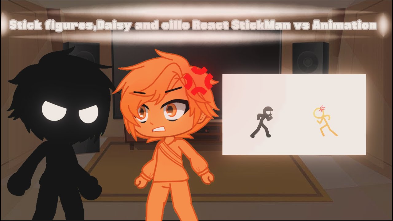 Stick figure(AVM),Daisy,Eille React StickMan Vs Animation// Jzboy vs Alan Becker