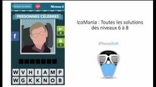 Solutions Icomania : Toutes les solutions du jeu des niveaux 6 a 8 screenshot 4