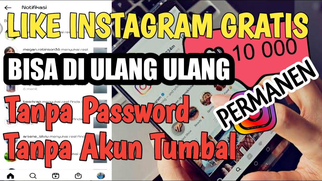 CARA MENAMBAH LIKE INSTAGRAM GRATIS BISA DI ULANG ULANG ! TANPA AKUN TUMBAL DAN PERMANEN