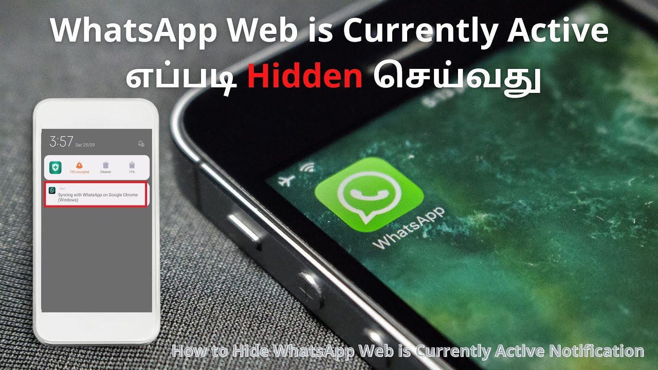 How to hide sync whatsapp on google chrome whatsapp web is currently