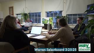 Warren Selectboard 3-25-25