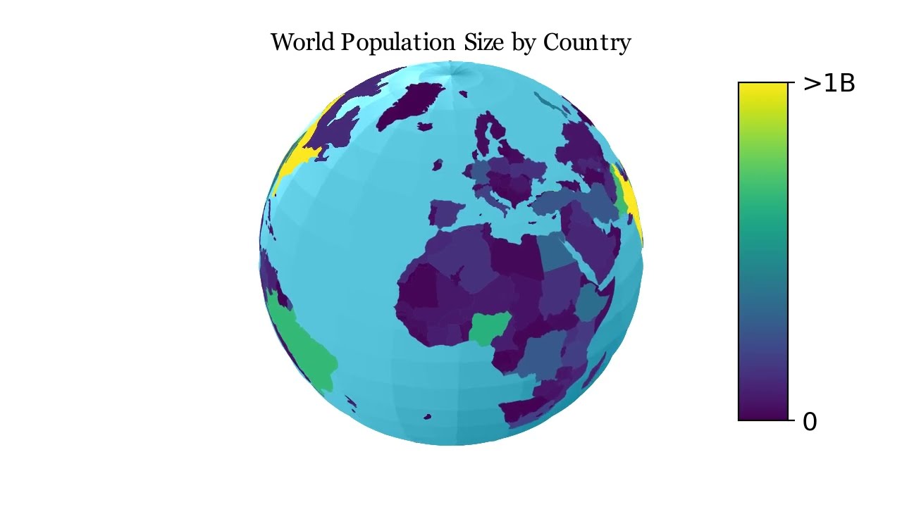 3D Earth or Sphere Scene using Manim