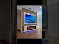 Wooden slats and floating panel