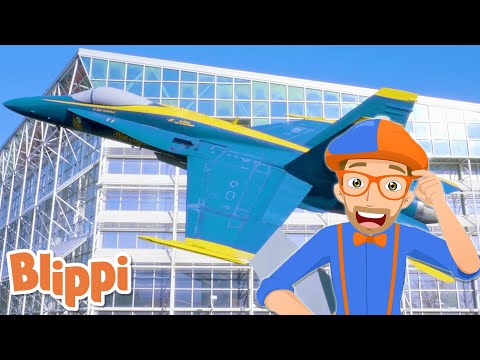 Exploring Planes at the Plane Museum!! | Blippi | Cars, Trucks & Vehicles Cartoon | Moonbug Kids