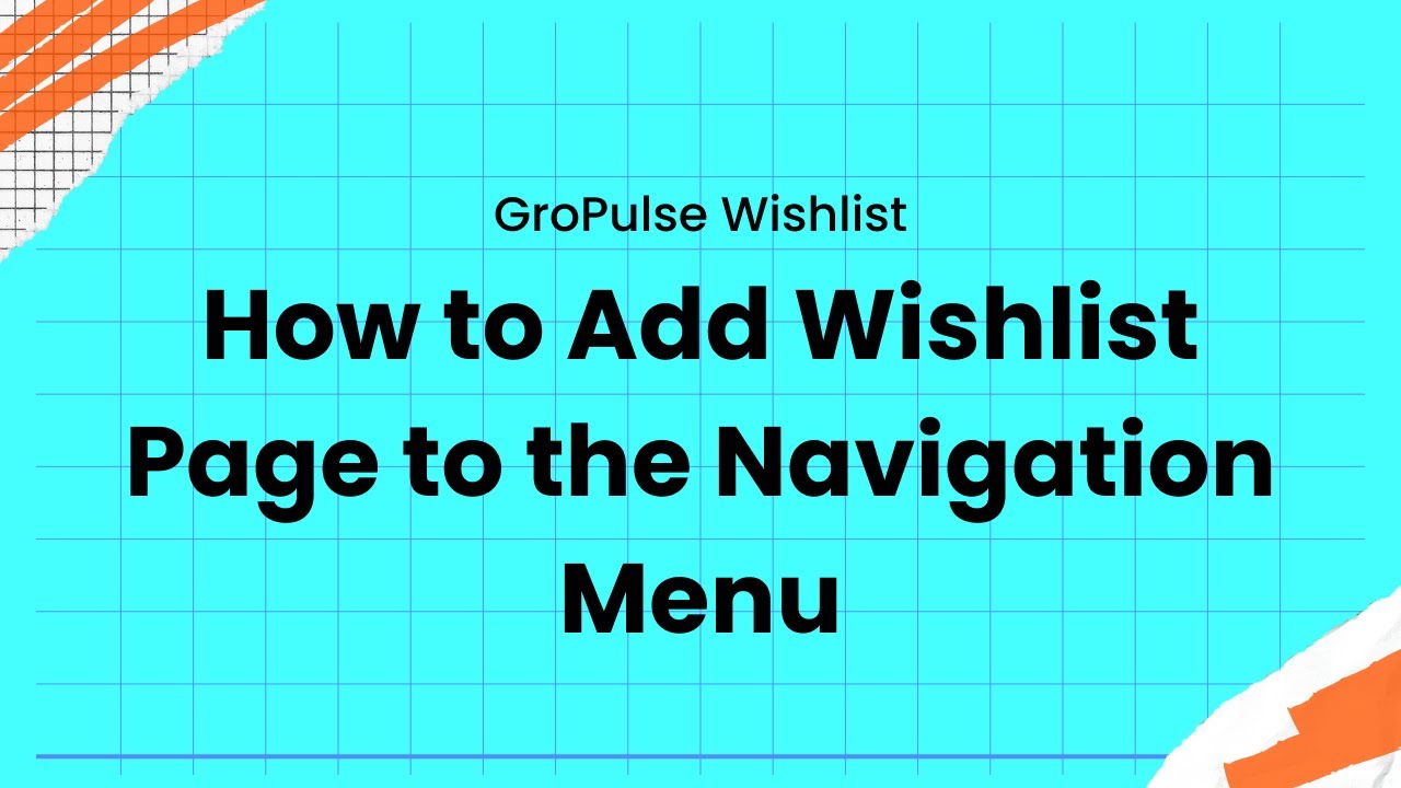 How to Add Wishlist Page to the Navigation Menu - YouTube