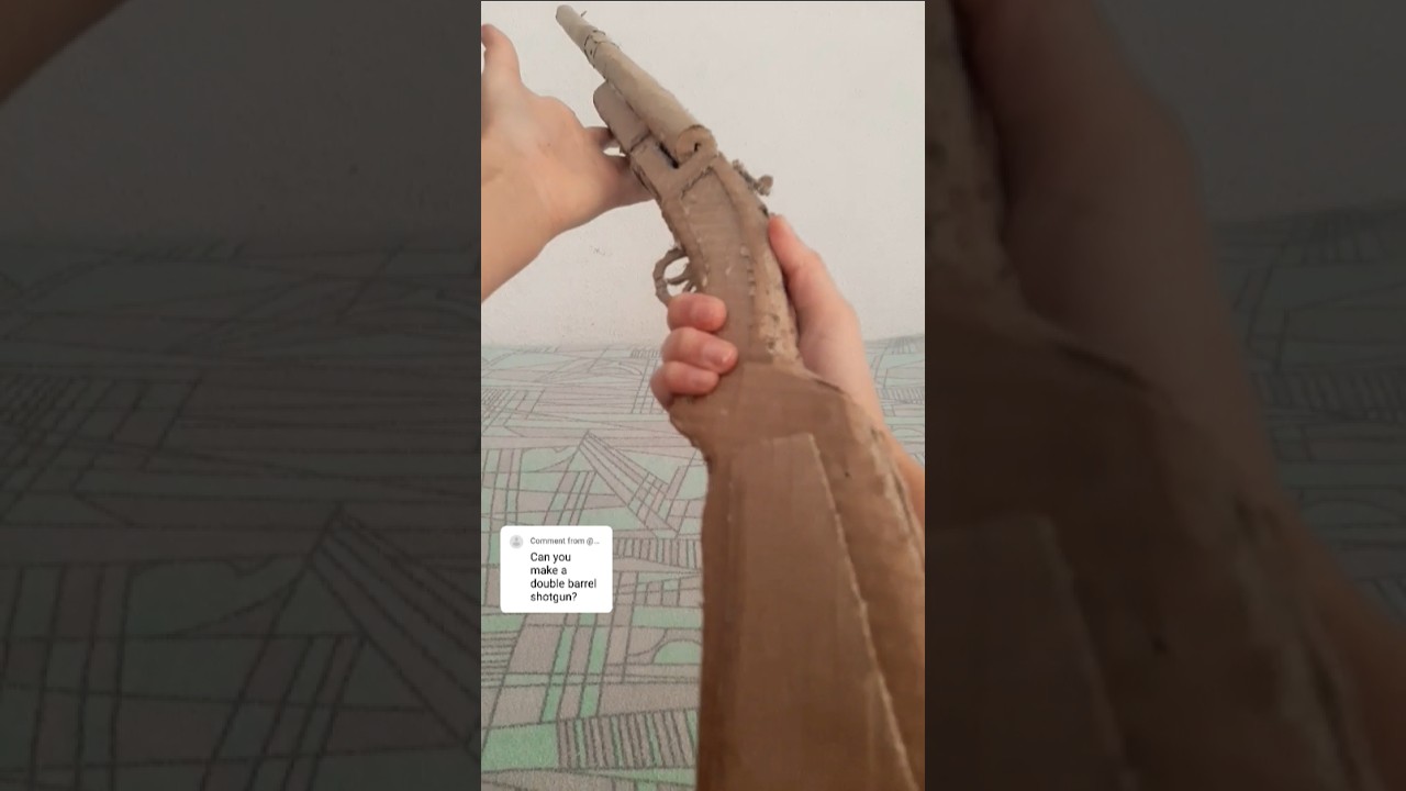 Cardboard double barrel shotgun