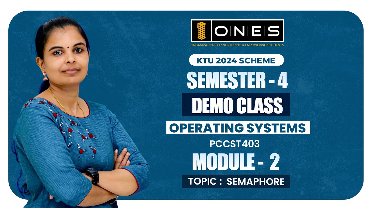 S4 KTU 2024 SCHEME | MODULE 2 | OPERATING SYSTEMS | SEMAPHORE | DEMO ...