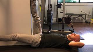 Supine Single Leg Drop Hamstring Stretch