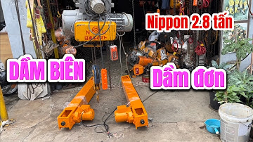 Chay thử  Pa lăng cáp điện NIPPON 2.8 tấn - dầm biên chạy cho cầu trục - hotline 0902091018