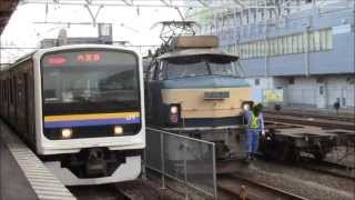 2013.7.28 蘇我駅EF66-24転線~連結シーン