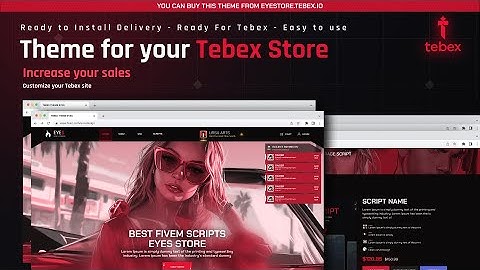 TEBEX Website Template - Custom Design Showcase & Installation Guide | Eyes Store