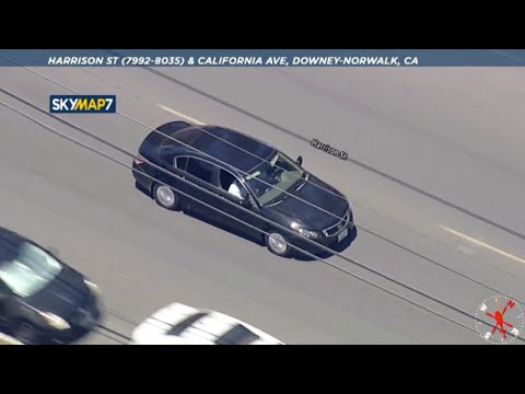 Authorities chasing vehicle driving at high speeds on surface streets in Norwalk area