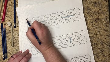 How to draw a basic Celtic braid with a horizontal break