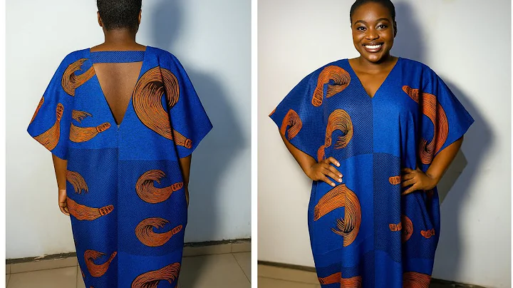 How to Cut and Sew Deep- V Bubu kaftan Dress