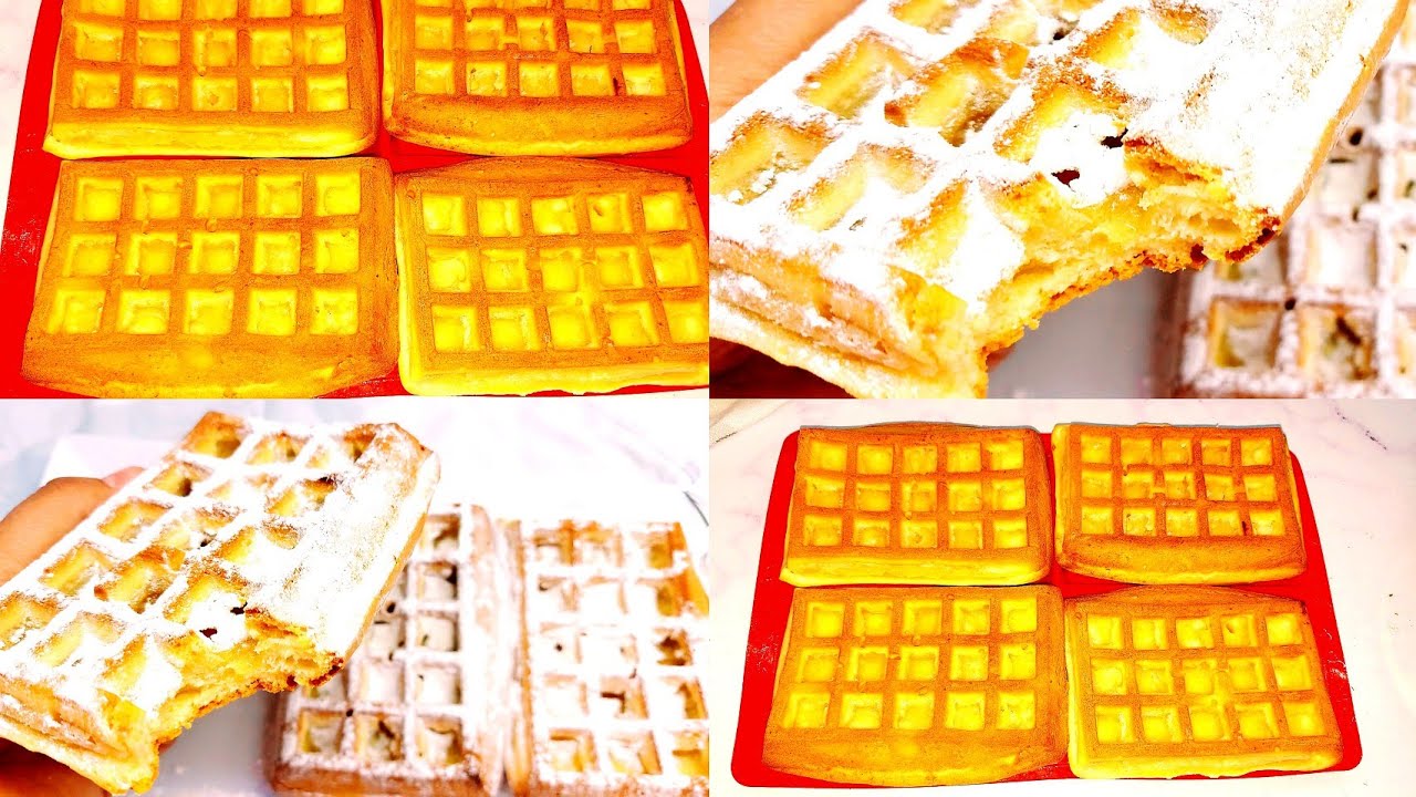 الوافل العجينه الأصليه وفى الخلاط بدون ماكينة الوافل ورأيي فى القوالب السيليكون تشتروها ولا لأ👌