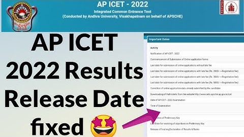 AP ICET 2022 Results Release Date fixed 🤩//AP ICET 2022 Rank Cards Release Date latest update 😎
