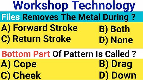 Top 10 Workshop Technology Objective Questions And Answer For All Competitive Exams || NMDC Exam