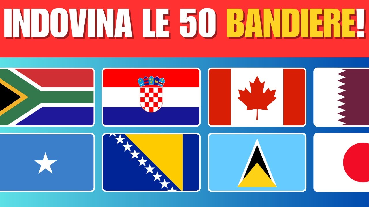 Indovina le 50 Bandiere 🌍 | Riesci a nominarle tutte?