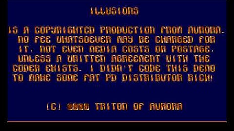 Aurora   Illusions HYPERSPIN AMIGA INTRO CRACKTRO DEMO COMMODORE NOT MINE VIDEOS